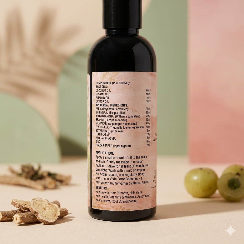 Natha Amrat Tricho Veda Oil  Advanced Ayurvedic Hair Growth Oil